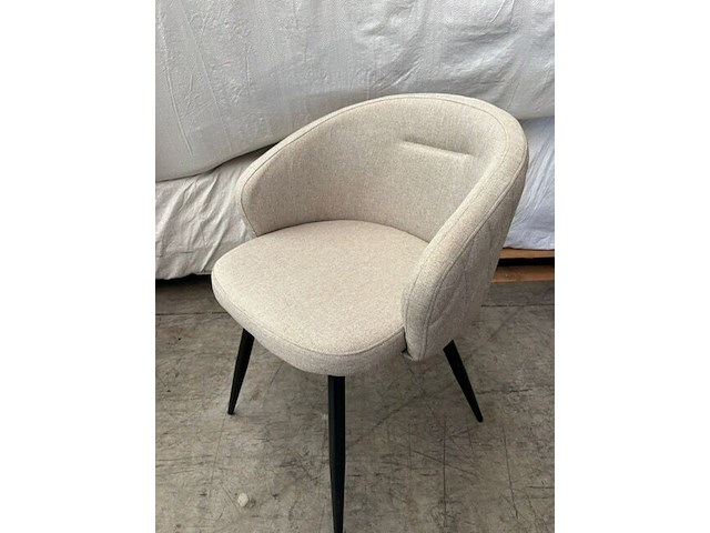6x eetkamerstoel beige - afbeelding 1 van  3