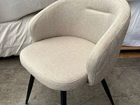 6x eetkamerstoel beige - afbeelding 1 van  3