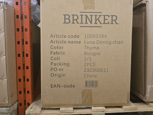 6x eetkamerstoel brink grey fabrics - afbeelding 4 van  4