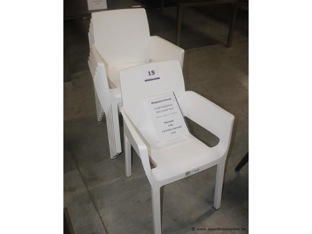 6x evelyn stapelstoel wit - afbeelding 1 van  3