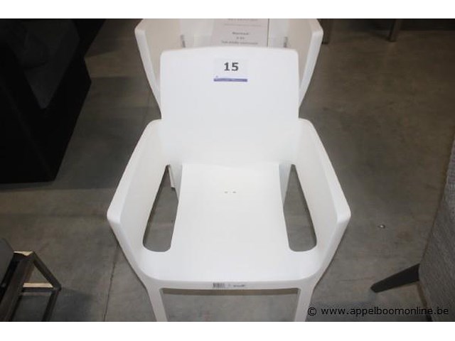 6x evelyn stapelstoel wit - afbeelding 3 van  3