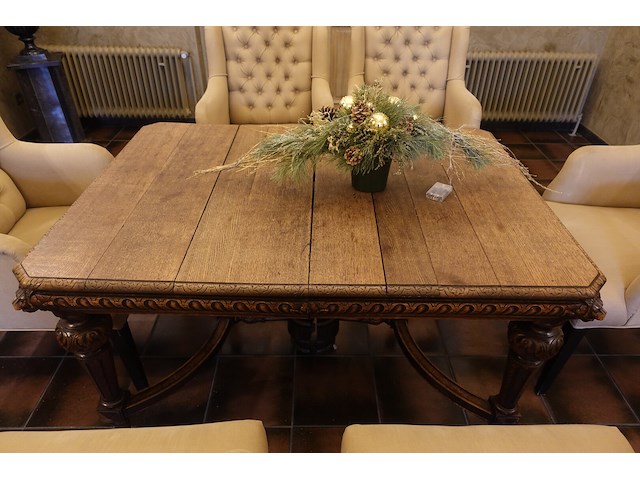 6x fauteuil + houten tafel - afbeelding 2 van  6