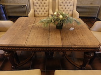 6x fauteuil + houten tafel - afbeelding 2 van  6