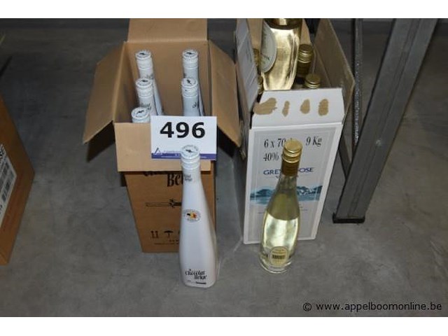 6x fles chocoladelikeur, chocolat belge, 70cl - afbeelding 1 van  2