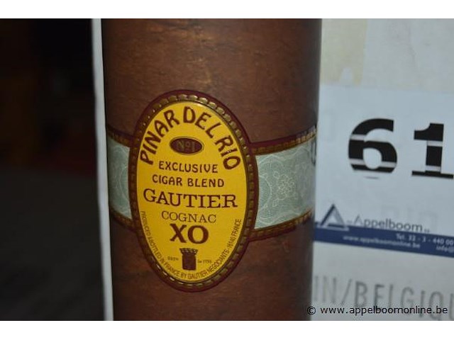 6x fles cognac, gautier, pinar del rio n°1 xo - afbeelding 2 van  3