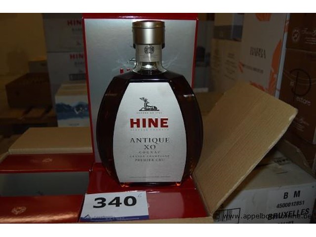 6x fles cognac, hine, antique xo, grande champagne premier cru, 40% vol, 70cl - afbeelding 1 van  3
