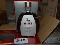 6x fles cognac, hine, antique xo, grande champagne premier cru, 40% vol, 70cl - afbeelding 1 van  3