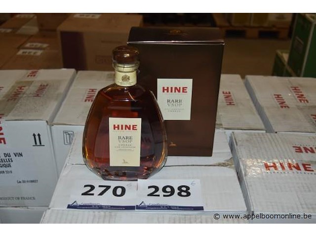 6x fles cognac, hine, rare vsop - afbeelding 1 van  3