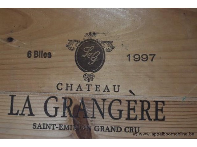 6x fles rode wijn, chateau la grangere, saint-emilion grand cru, 1997, 75cl - afbeelding 2 van  2