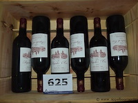 6x fles rode wijn, les pagodes de cos, saint-estèphe, 1999 - afbeelding 1 van  3