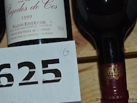 6x fles rode wijn, les pagodes de cos, saint-estèphe, 1999 - afbeelding 3 van  3