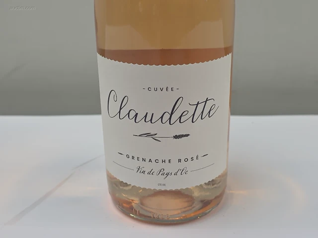 (6x) fles(sen) claudette cuvee grenache rose 75 - afbeelding 2 van  6
