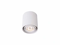 (6x) gu10 design opbouwspot armatuur 10cm wit kantelbaar - afbeelding 3 van  4