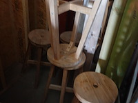 6x houten barkruk - afbeelding 1 van  3