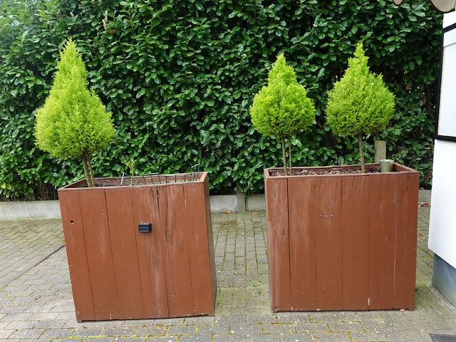 6x houten bloembak - afbeelding 4 van  5