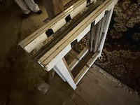 6x houten schragen + 3 tafelbladen l225xb80 cm - afbeelding 3 van  4