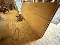 6x houten schragen + 3 tafelbladen l225xb80 cm - afbeelding 4 van  4