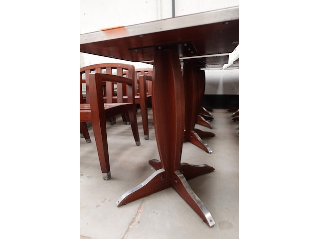 6x houten terrastafel - afbeelding 5 van  5