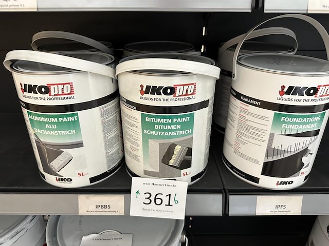 6x iko pro alu paint / bitumen paint / fundament - afbeelding 1 van  7