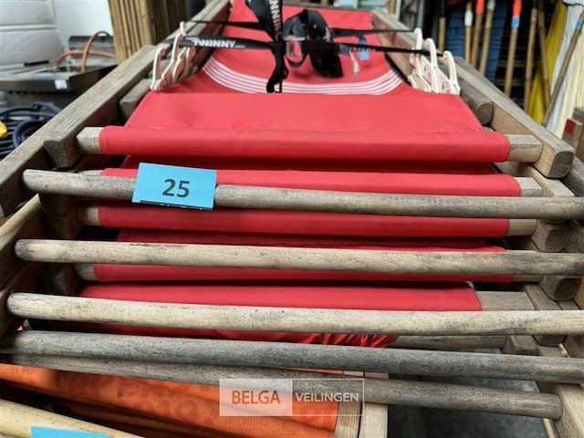 6x inklapbare strandstoelen lillet - afbeelding 1 van  2