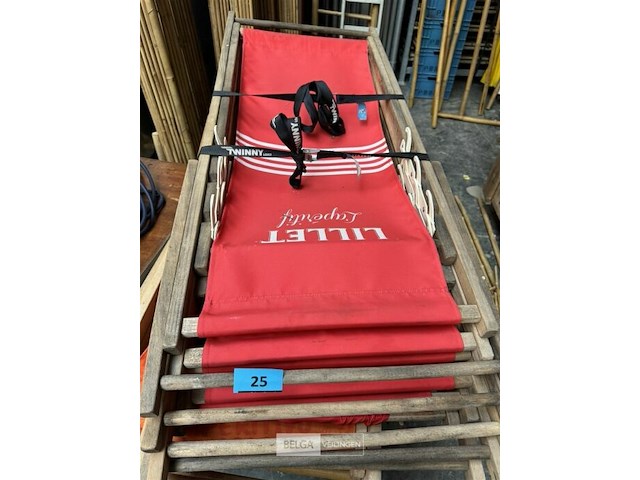 6x inklapbare strandstoelen lillet - afbeelding 2 van  2