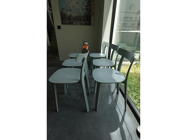 6x kunststof stoel vitra. - afbeelding 2 van  3