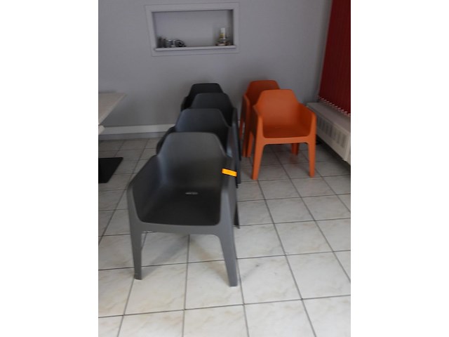 6x kunststof stoel - afbeelding 1 van  5