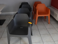 6x kunststof stoel - afbeelding 1 van  5