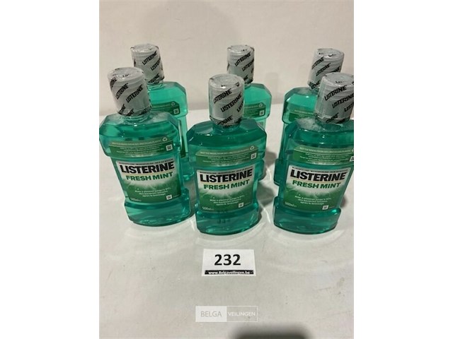 6x listerine mondwater 500ml fresch mint - afbeelding 1 van  3