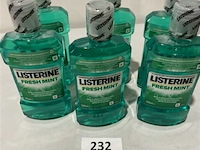 6x listerine mondwater 500ml fresch mint - afbeelding 1 van  3