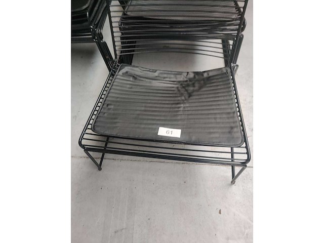 6x lounge zwart + kussen (6x) - afbeelding 1 van  5