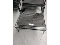 6x lounge zwart + kussen (6x) - afbeelding 1 van  5