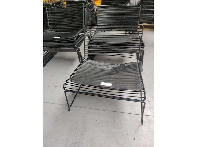 6x lounge zwart + kussen (6x) - afbeelding 3 van  5