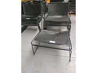 6x lounge zwart + kussen (6x) - afbeelding 3 van  5