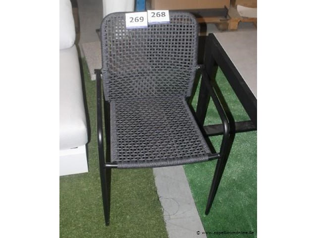 6x lucia sac aluminium zwart mat + ow rope charcoal zwart - afbeelding 1 van  2