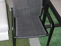 6x lucia sac aluminium zwart mat + ow rope charcoal zwart - afbeelding 1 van  2