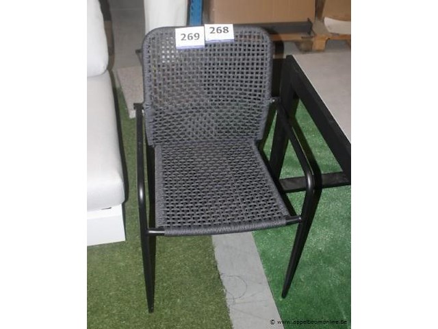 6x lucia sac aluminium zwart mat + ow rope charcoal zwart - afbeelding 1 van  2