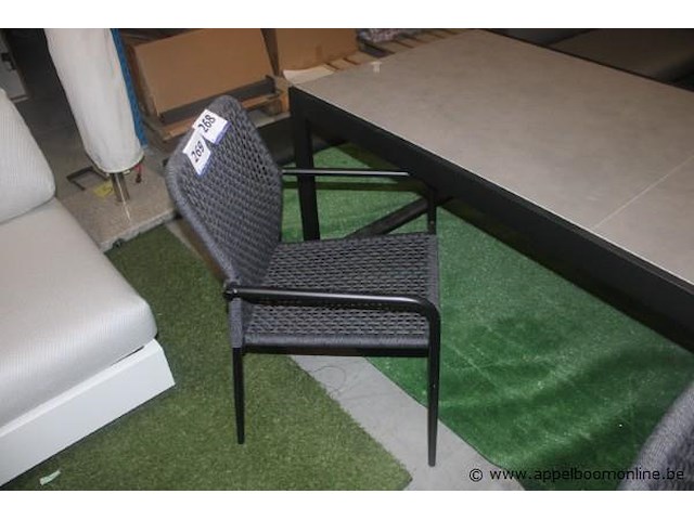 6x lucia sac aluminium zwart mat + ow rope charcoal zwart - afbeelding 2 van  2