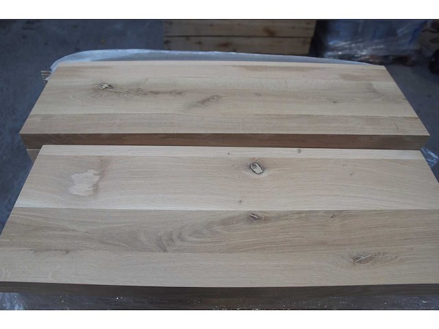 6x massief eiken legborden 70cm - afbeelding 1 van  4