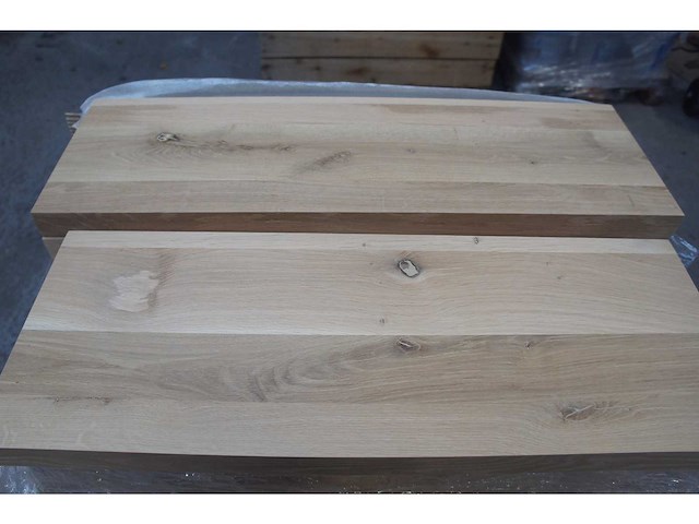 6x massief eiken legborden 70cm - afbeelding 1 van  4