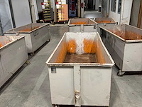 6x metalen afvalbakken op wielen - afbeelding 3 van  6