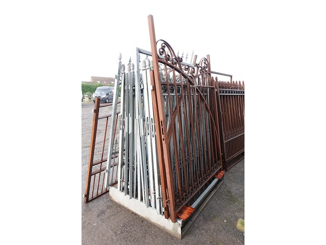 6x metalen poort galvanisé - afbeelding 3 van  4