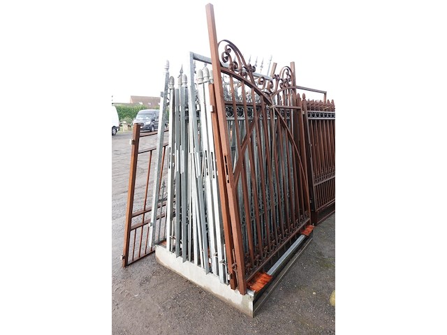 6x metalen poort galvanisé - afbeelding 4 van  4