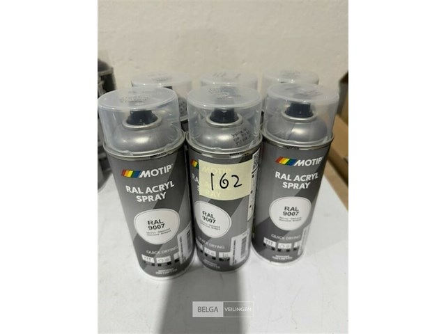 6x motip acryl grijs ral9007 400ml (houdbaar tot 2034) - afbeelding 2 van  3