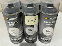 6x motip acryl leigrijs ral7015 400ml (houdbaar tot 2034) - afbeelding 1 van  3