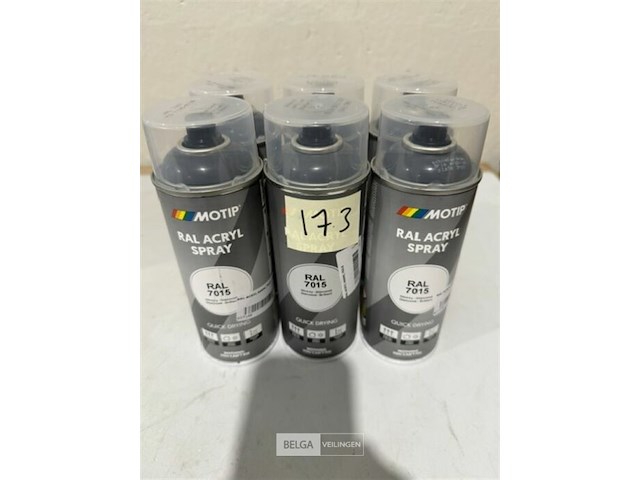 6x motip acryl leigrijs ral7015 400ml (houdbaar tot 2034) - afbeelding 1 van  3