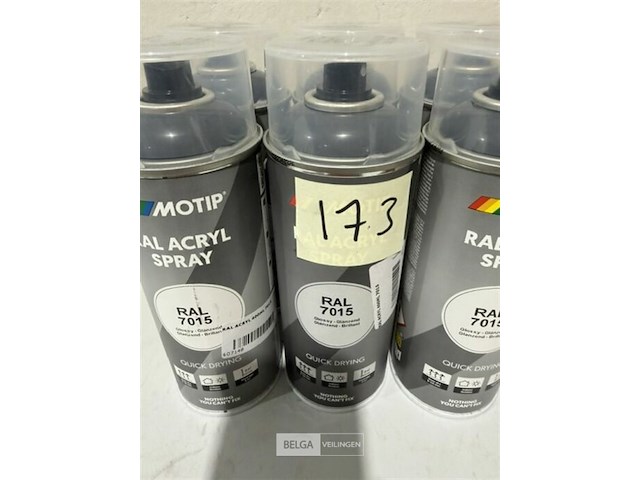 6x motip acryl leigrijs ral7015 400ml (houdbaar tot 2034) - afbeelding 3 van  3