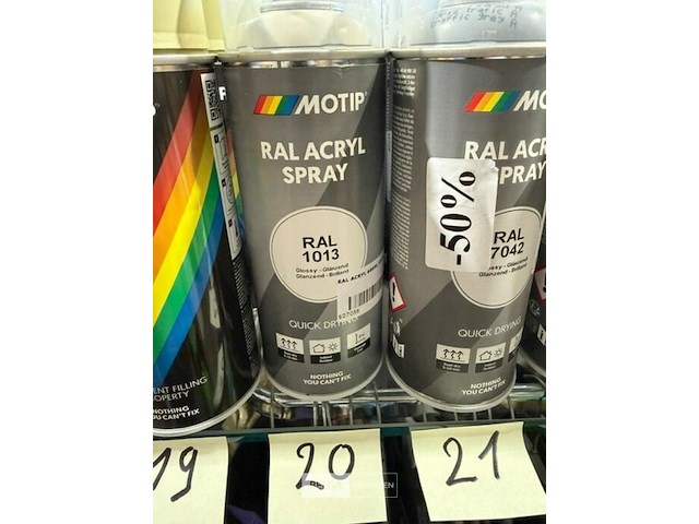 6x motip acryl parelwit ral1013 400ml (houdbaar tot 2034) - afbeelding 3 van  3