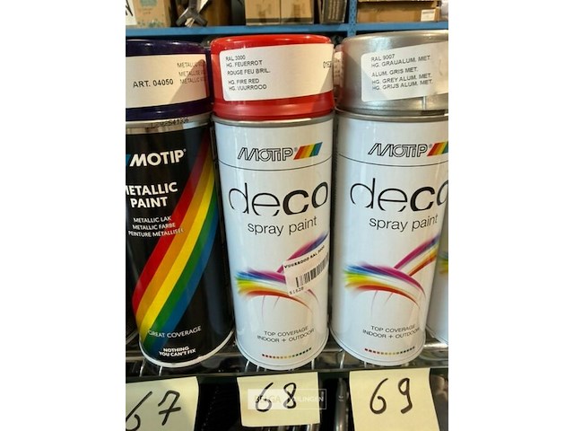 6x motip acryl vuurrood ral3000 400ml (houdbaar tot 2034) - afbeelding 1 van  3