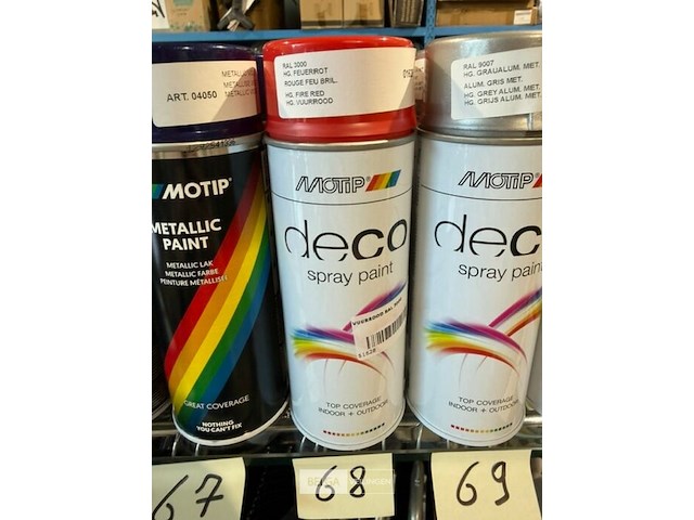 6x motip acryl vuurrood ral3000 400ml (houdbaar tot 2034) - afbeelding 3 van  3